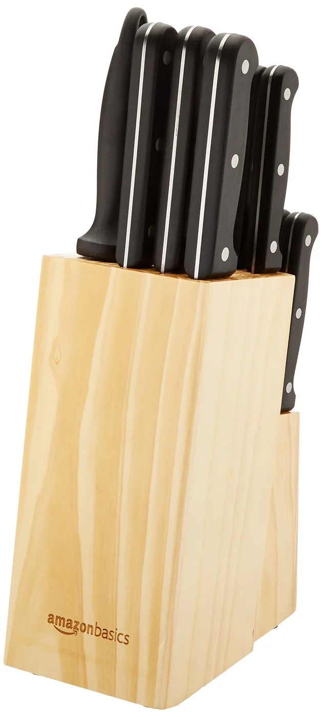 Amazon Basics 14-Piece Kitchen Knife Set with Block — photo 5