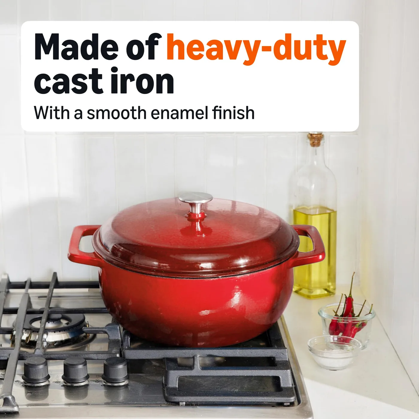 Amazon Basics Enameled Cast Iron Dutch Oven, 6 qt — photo 4